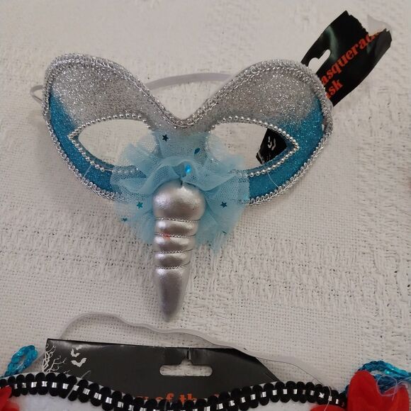 4 Masqerade Masks 3 Day Of The Dead And 1 Unicorn All New #C026 - Picture 2 of 12